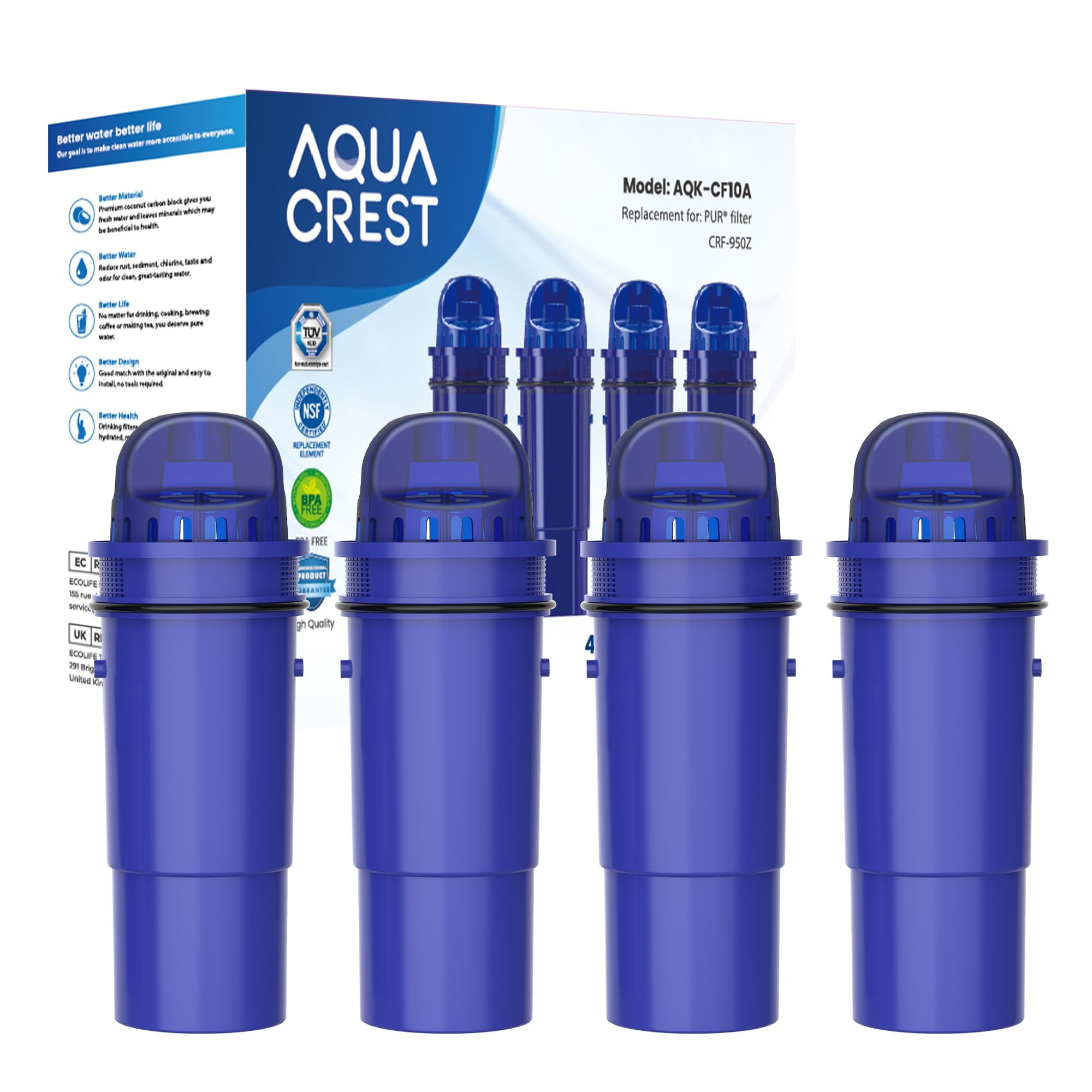 Amazon.com: AQUA CREST Water Filter Replacement for Pur® Plus